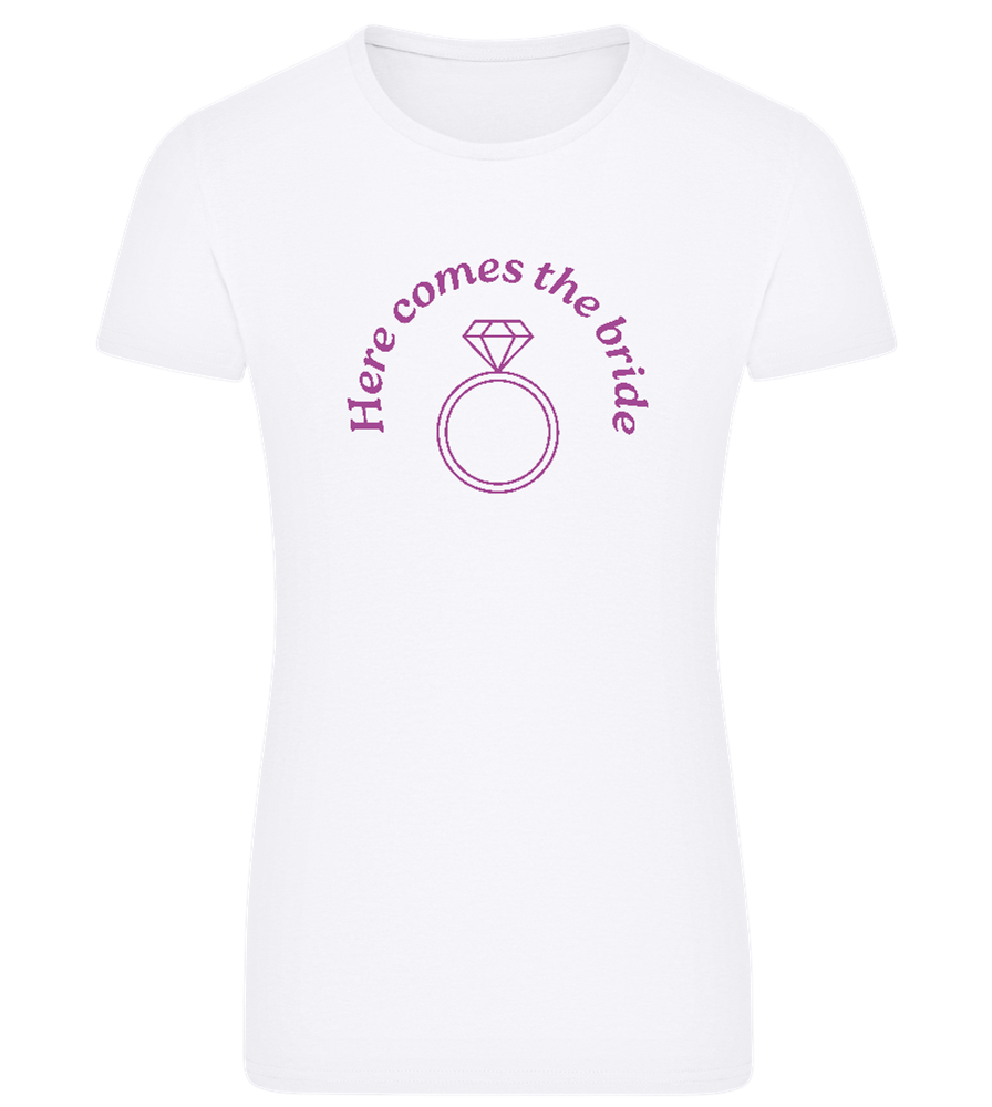 Here Comes the Bride Design - Comfort women's fitted t-shirt_WHITE_front