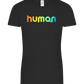 Human Rainbow Design - Comfort women's t-shirt_DEEP BLACK_front