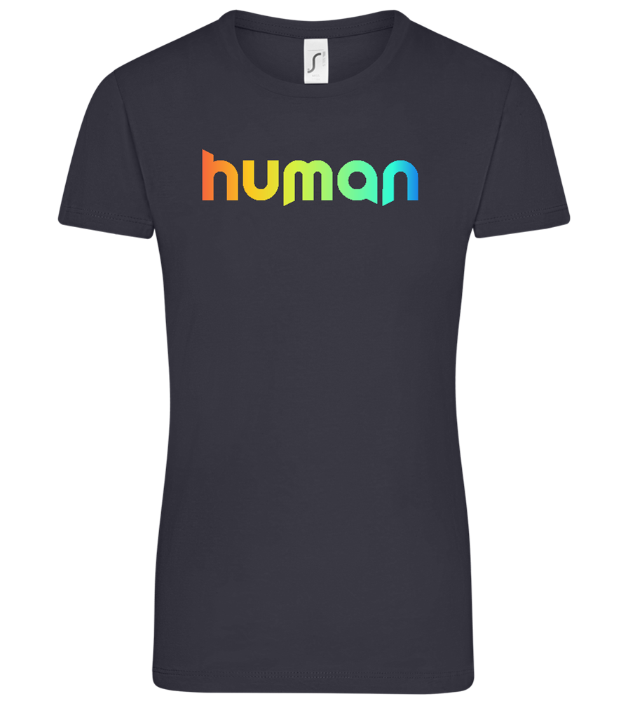 Human Rainbow Design - Comfort women's t-shirt_MARINE_front