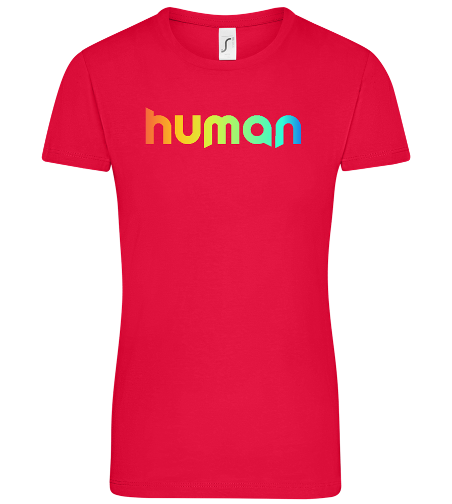 Human Rainbow Design - Comfort women's t-shirt_RED_front