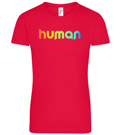Human Rainbow Design - Comfort women's t-shirt_RED_front
