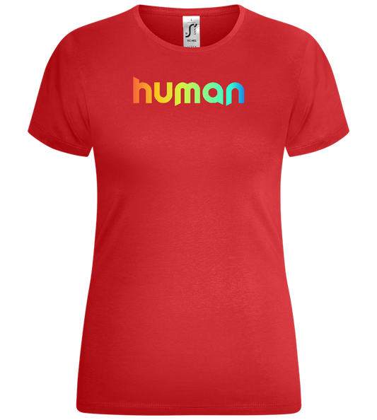 Human Rainbow Design - Comfort women's t-shirt_RED_front