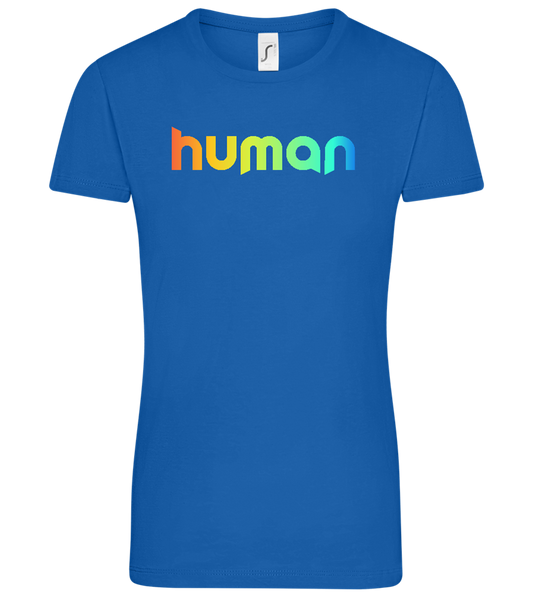 Human Rainbow Design - Comfort women's t-shirt_ROYAL_front