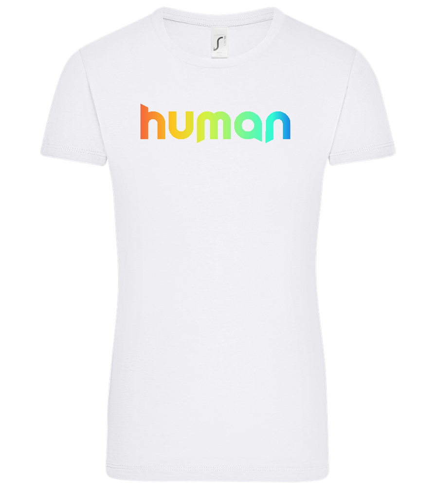 Human Rainbow Design - Comfort women's t-shirt_WHITE_front