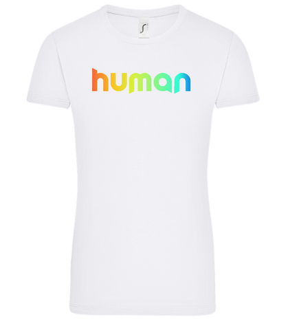 Human Rainbow Design - Comfort women's t-shirt_WHITE_front