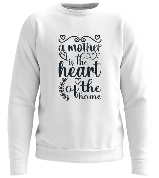 Mother Heart of Home Design - Comfort unisex sweater_WHITE_front