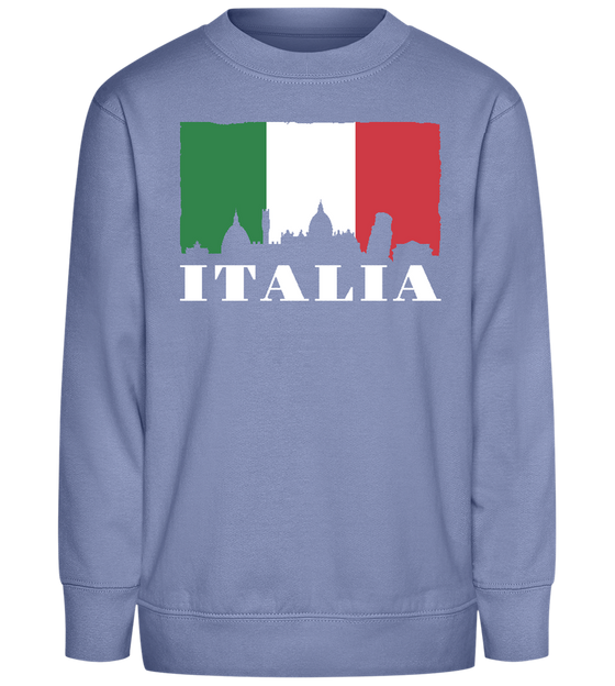 Italia Skyline Design - Comfort Kids Sweater_BLUE_front