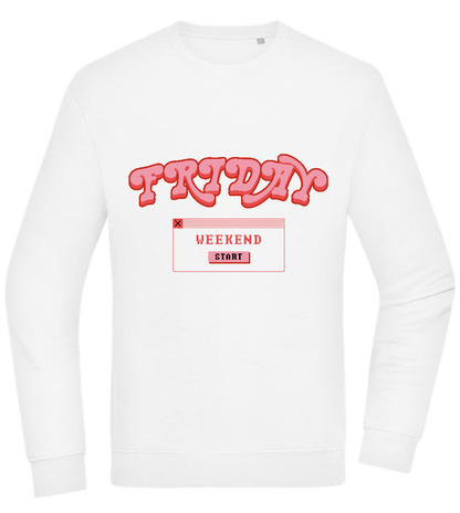 Friday Weekend Design - Comfort Essential Unisex Sweater_WHITE_front