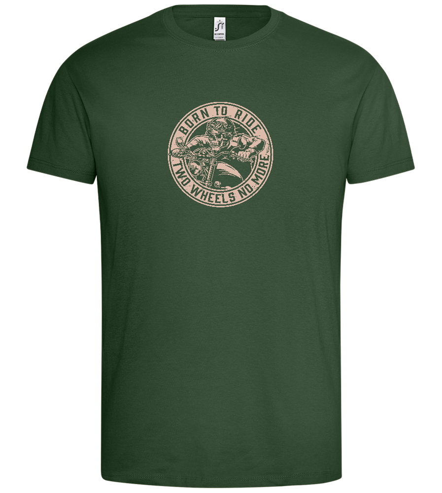 Born to Ride Two Wheels Design - Premium men's t-shirt_GREEN BOTTLE_front