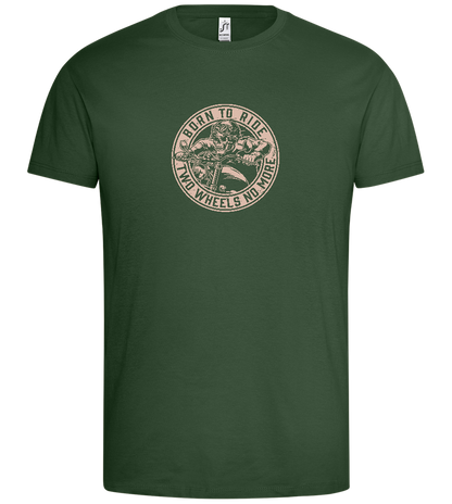 Born to Ride Two Wheels Design - Premium men's t-shirt_GREEN BOTTLE_front