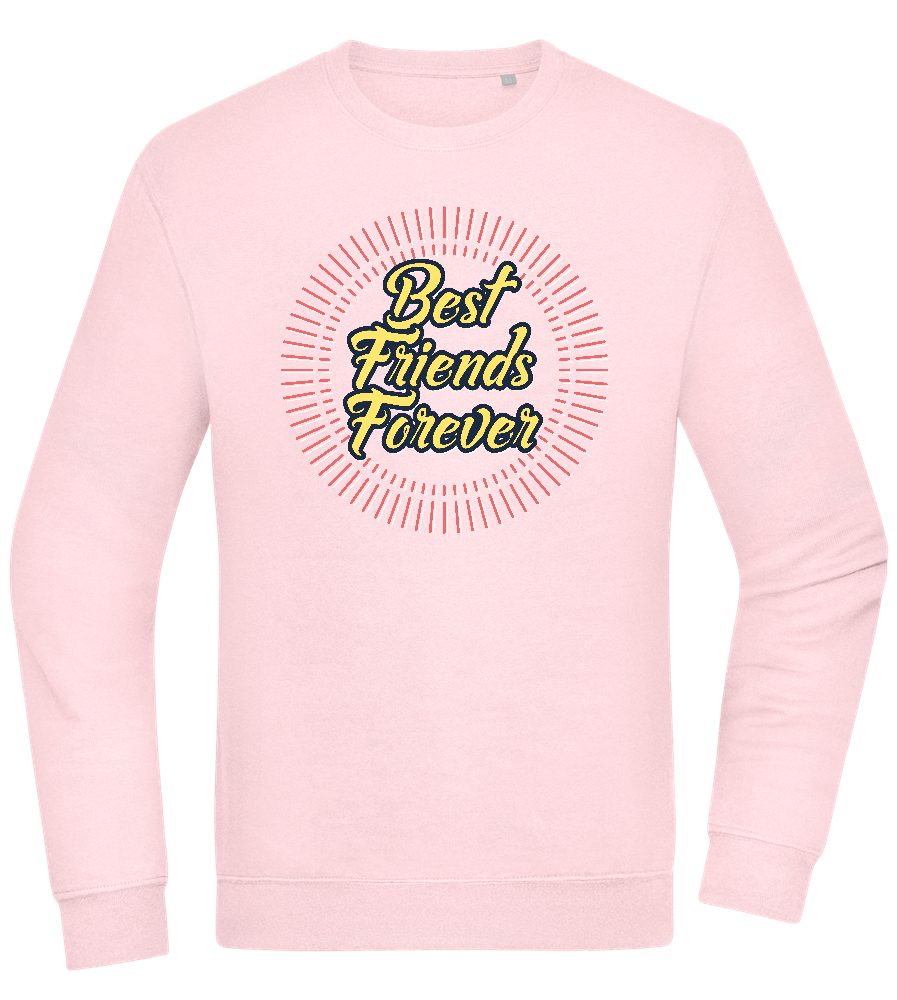 Best Friends Forever Design - Comfort Essential Unisex Sweater_LIGHT PEACH ROSE_front