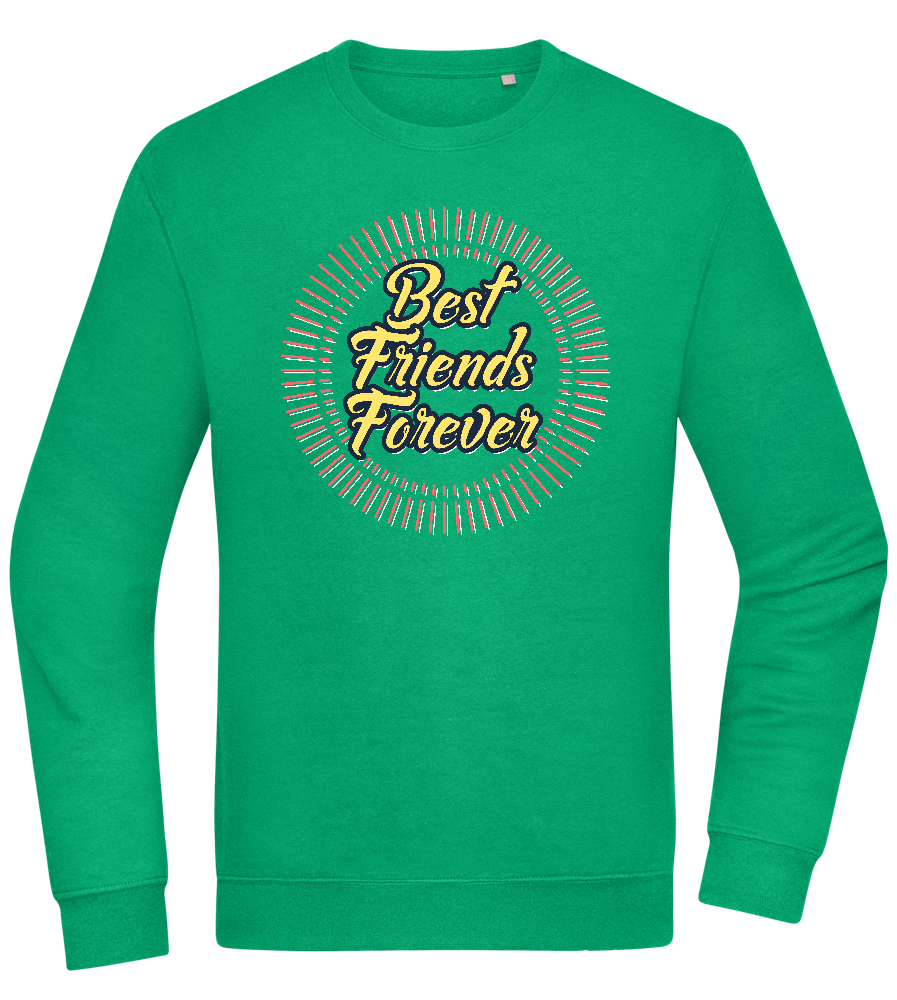 Best Friends Forever Design - Comfort Essential Unisex Sweater_MEADOW GREEN_front