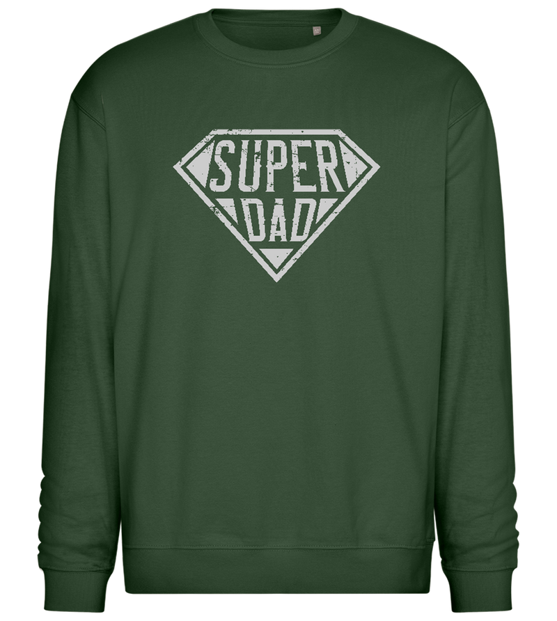 Super Dad 2 Design - Comfort Essential Unisex Sweater_GREEN BOTTLE_front