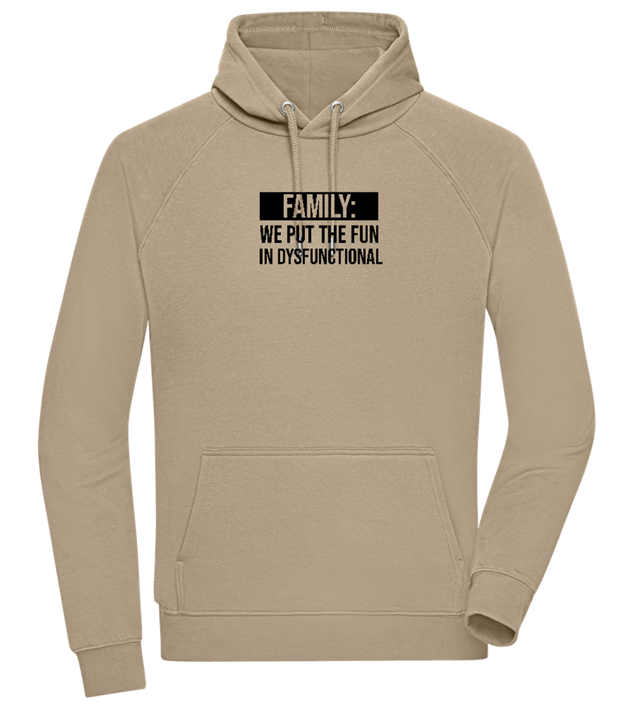 Fun in Dysfunctional Design - Comfort unisex hoodie_KHAKI_front