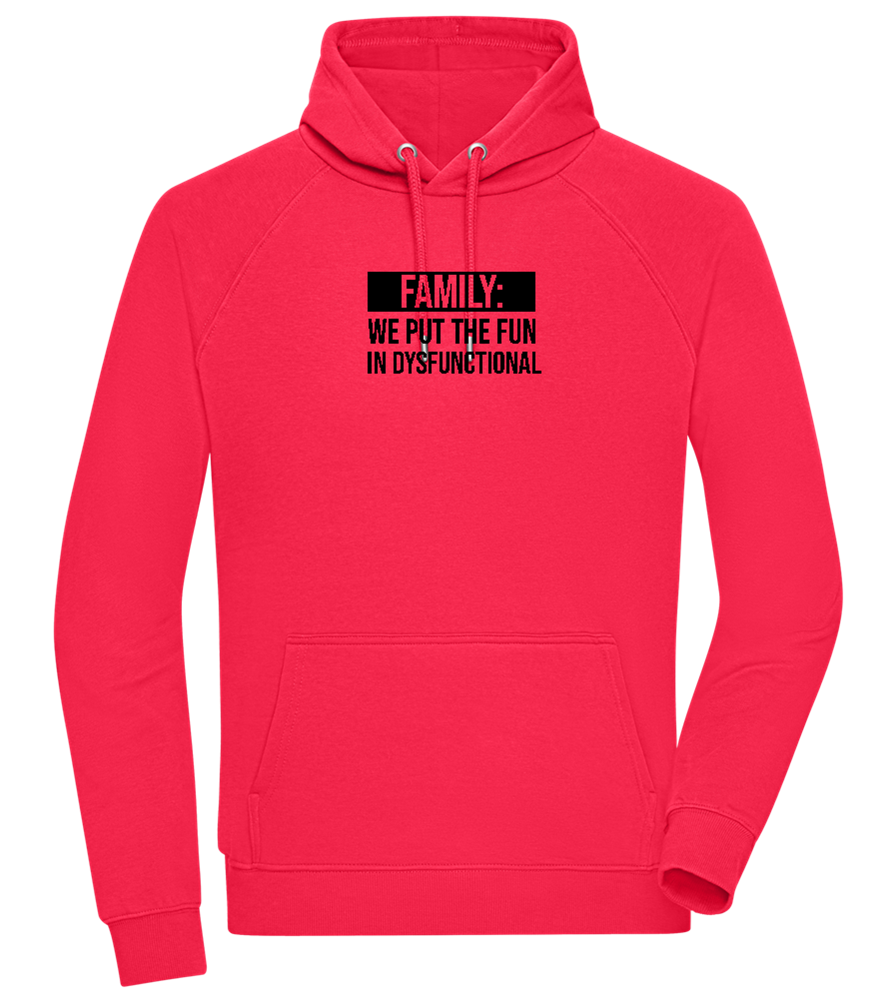 Fun in Dysfunctional Design - Comfort unisex hoodie_RED_front