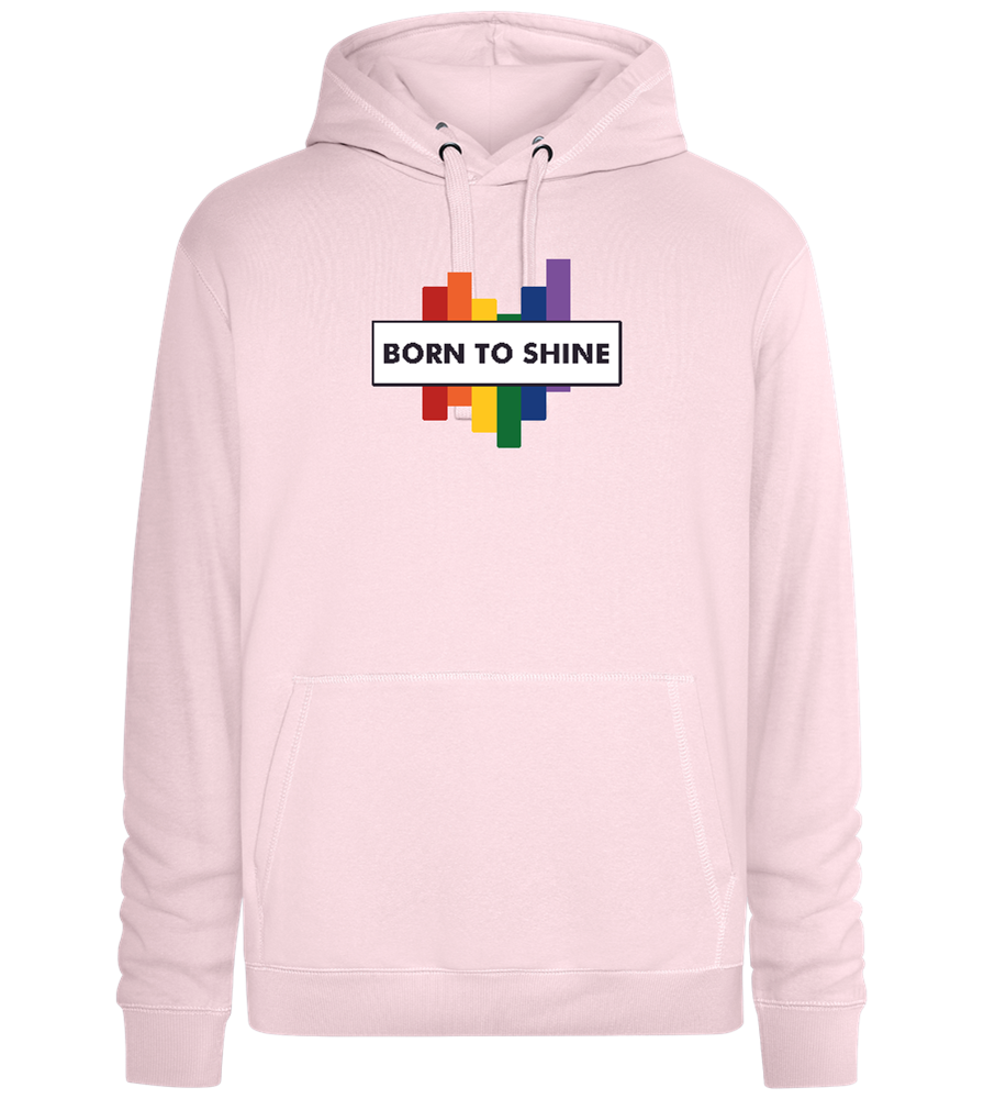 Born To Shine Rainbow Design - Premium unisex hoodie_LIGHT PEACH ROSE_front