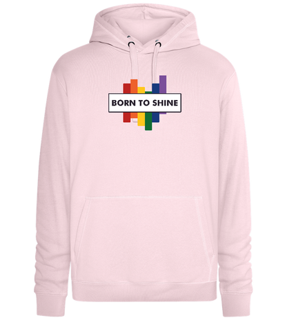 Born To Shine Rainbow Design - Premium unisex hoodie_LIGHT PEACH ROSE_front