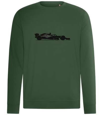 F1 Black Silhouette Design - Comfort unisex sweater_GREEN BOTTLE_front