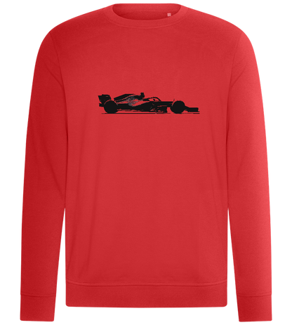 F1 Black Silhouette Design - Comfort unisex sweater_RED_front