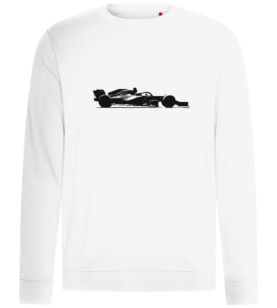 F1 Black Silhouette Design - Comfort unisex sweater_WHITE_front