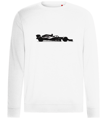 F1 Black Silhouette Design - Comfort unisex sweater_WHITE_front