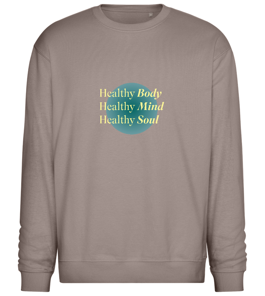 Healthy Mind Design - Comfort Essential Unisex Sweater_CHARCOAL CHIN_front