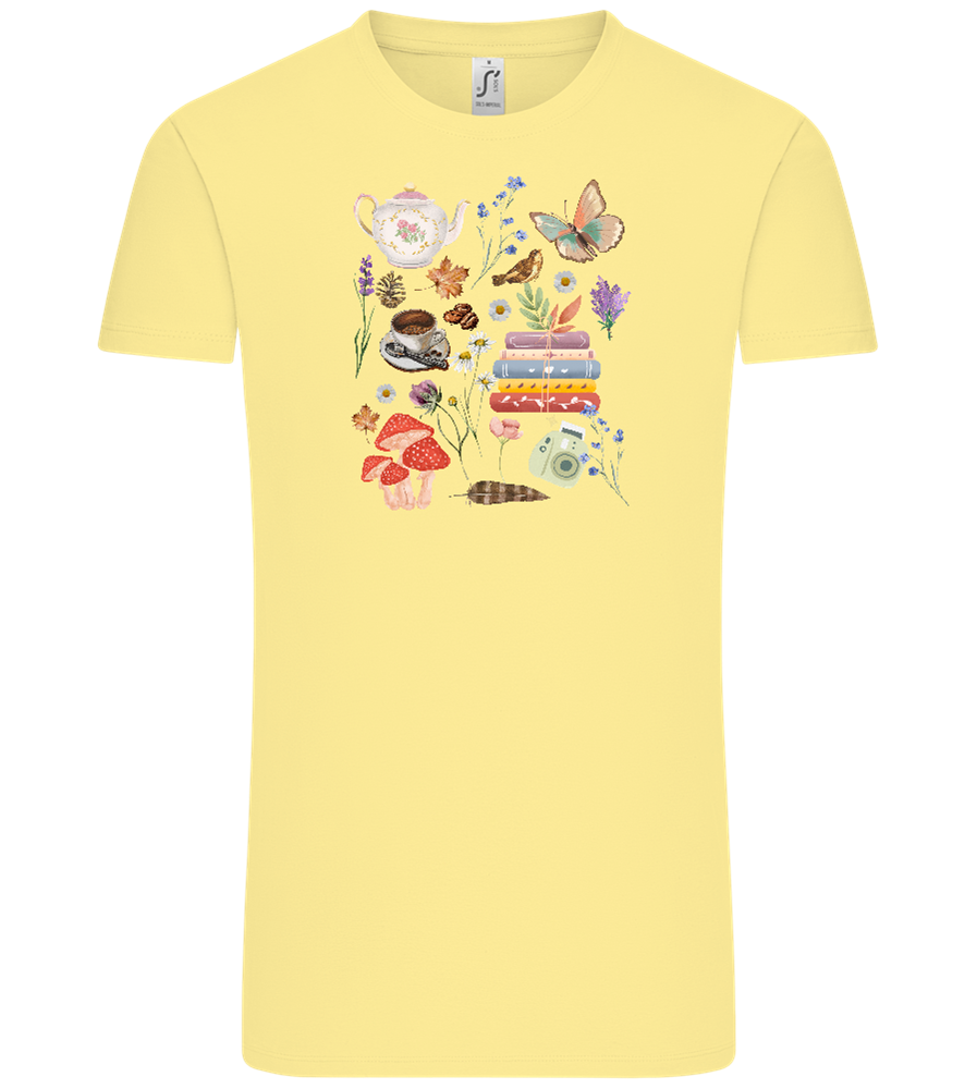 Autumn Vibes Design - Comfort Unisex T-Shirt_AMARELO CLARO_front