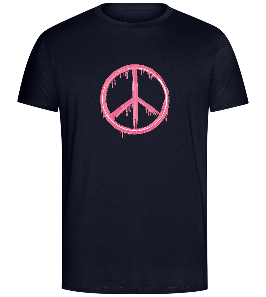 Peace Symbol Design - Comfort Unisex T-Shirt_FRENCH NAVY_front