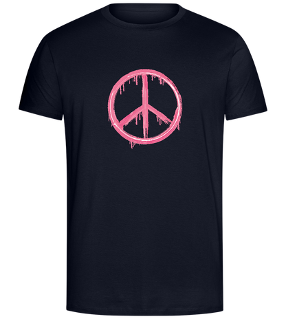 Peace Symbol Design - Comfort Unisex T-Shirt_FRENCH NAVY_front