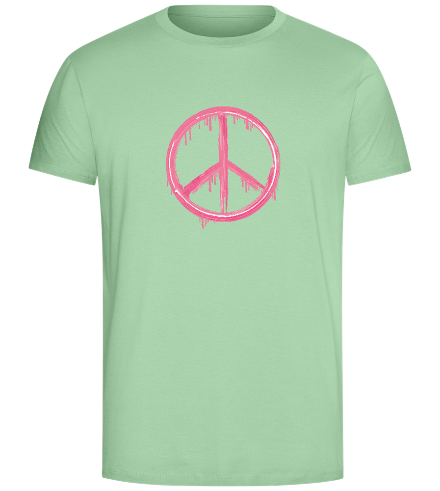 Peace Symbol Design - Comfort Unisex T-Shirt_ICE GREEN_front