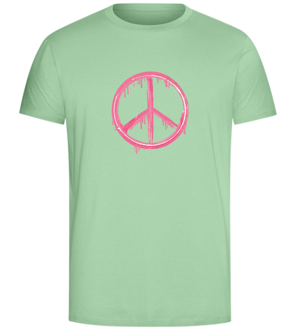 Peace Symbol Design - Comfort Unisex T-Shirt_ICE GREEN_front