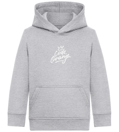 Code Oranje Kroontje Design - Comfort Kids Hoodie_ORION GREY II_front