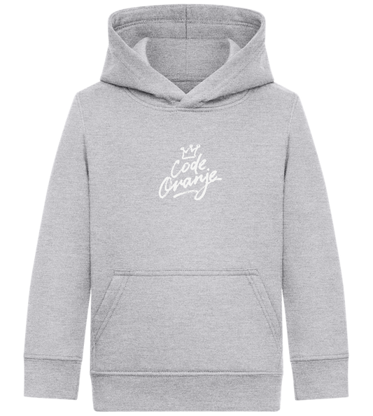 Code Oranje Kroontje Design - Comfort Kids Hoodie_ORION GREY II_front