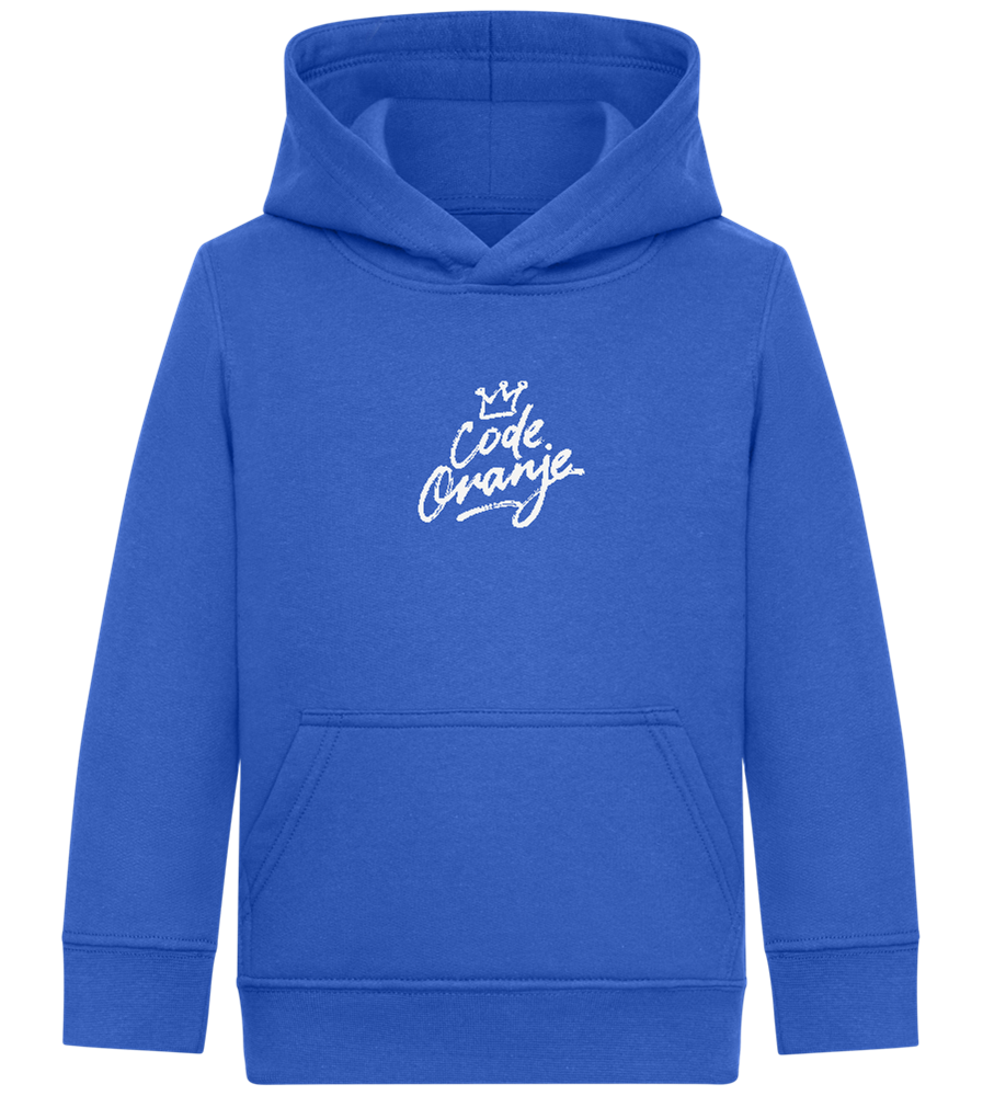 Code Oranje Kroontje Design - Comfort Kids Hoodie_ROYAL_front