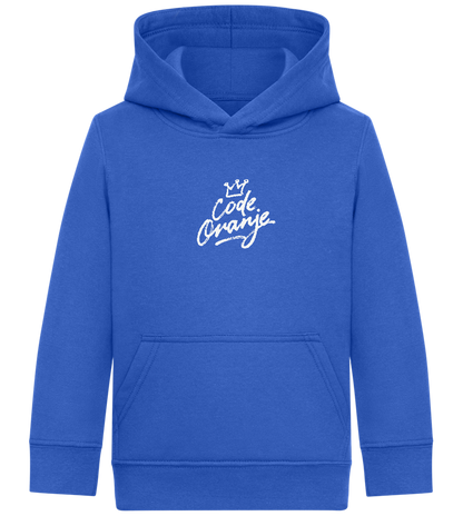 Code Oranje Kroontje Design - Comfort Kids Hoodie_ROYAL_front