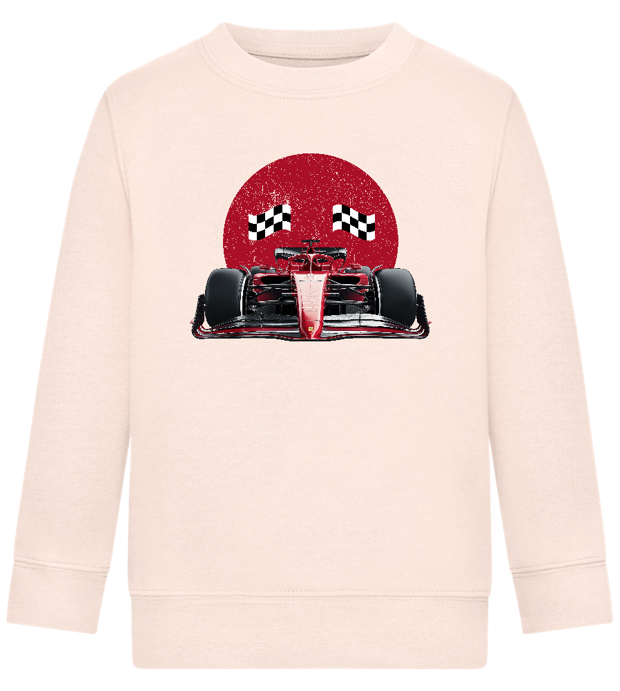 Speed Demon Design - Comfort Kids Sweater_LIGHT PEACH ROSE_front