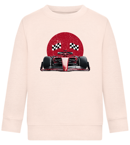 Speed Demon Design - Comfort Kids Sweater_LIGHT PEACH ROSE_front