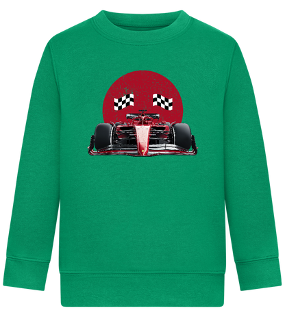 Speed Demon Design - Comfort Kids Sweater_MEADOW GREEN_front