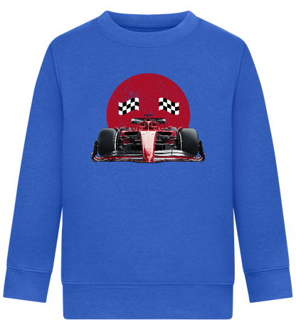 Speed Demon Design - Comfort Kids Sweater_ROYAL_front