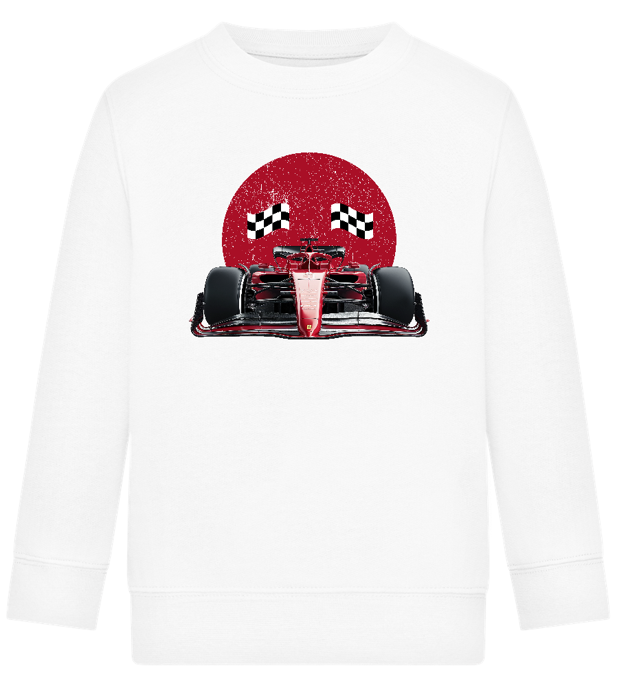 Speed Demon Design - Comfort Kids Sweater_WHITE_front