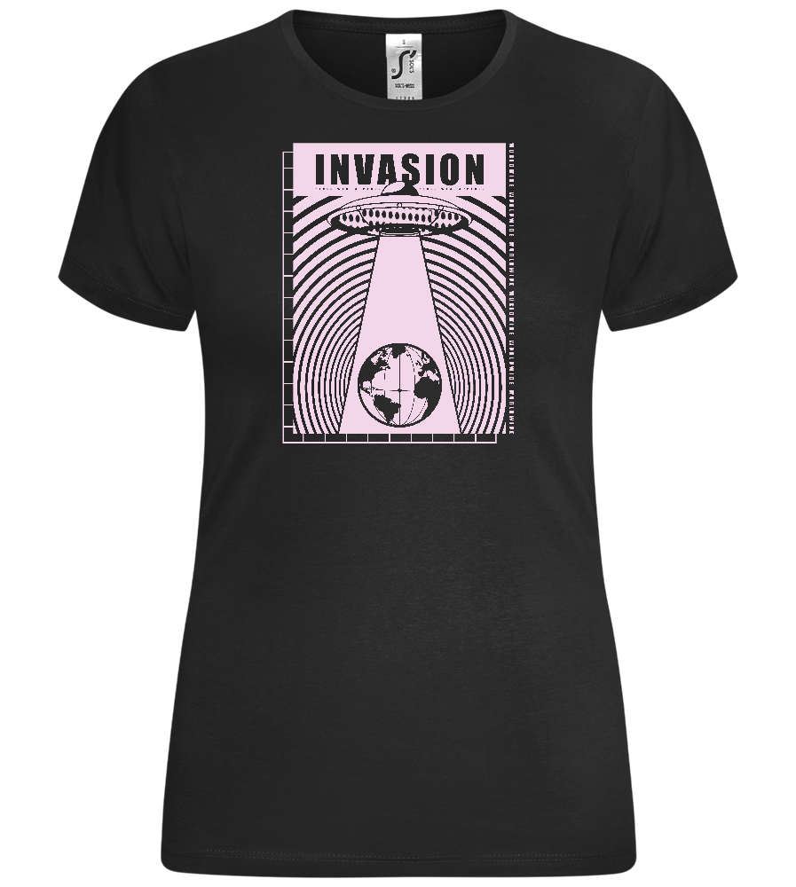 Invasion Ufo Design - Comfort women's t-shirt_DEEP BLACK_front