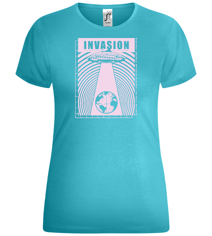 Invasion Ufo Design - Comfort women's t-shirt_HAWAIIAN OCEAN_front