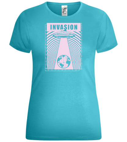 Invasion Ufo Design - Comfort women's t-shirt_HAWAIIAN OCEAN_front