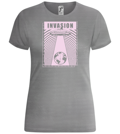 Invasion Ufo Design - Comfort women's t-shirt_ORION GREY_front