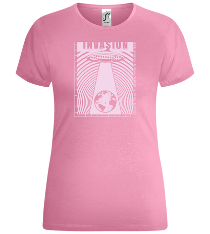 Invasion Ufo Design - Comfort women's t-shirt_PINK ORCHID_front