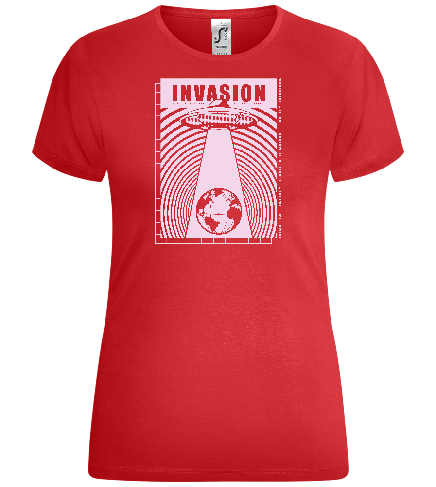 Invasion Ufo Design - Comfort women's t-shirt_RED_front