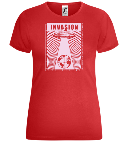 Invasion Ufo Design - Comfort women's t-shirt_RED_front