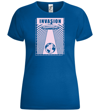 Invasion Ufo Design - Comfort women's t-shirt_ROYAL_front