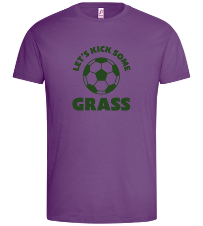 Let's Kick Some Grass Design - Premium men's t-shirt_LIGHT PURPLE_front