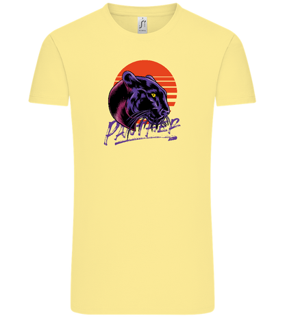 Retro Panther Design - Comfort Unisex T-Shirt_AMARELO CLARO_front